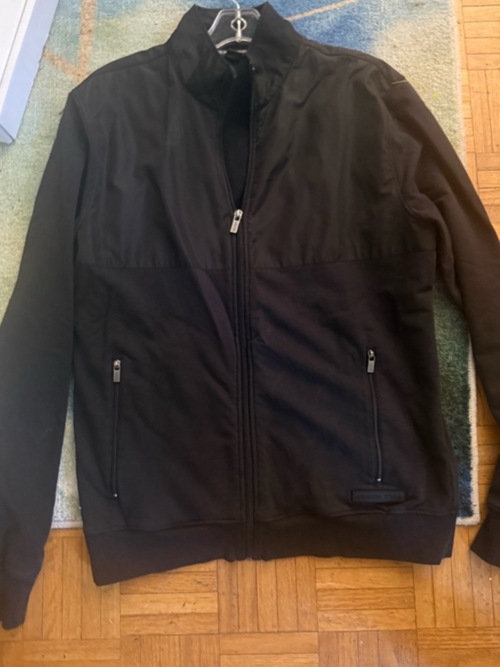 Authentic Michael Kors Black knit Zip cardigan/ jacket medium